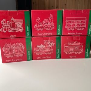 Vintage 1998 Home Towne Express Ceramic Train Series Set of 6